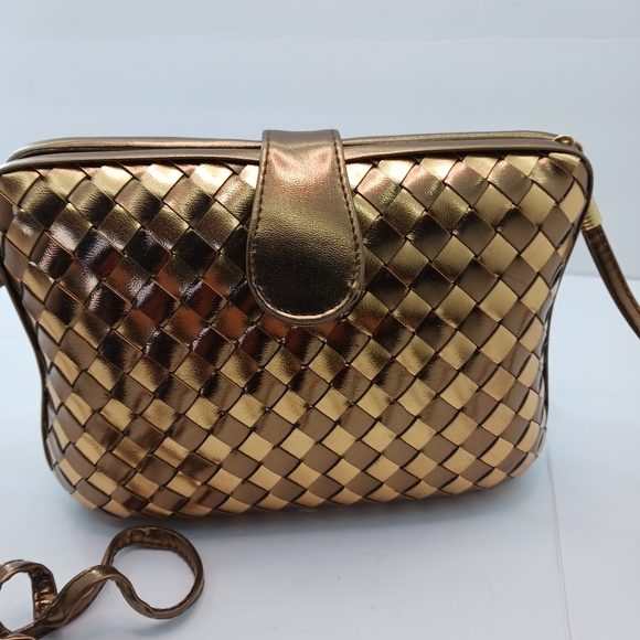 Vintage Another Y & S Original Metallic Mesh Handbag 1980s Copper - Picture 3 of 3